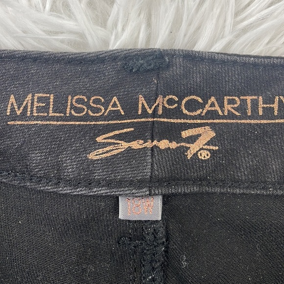 SEVEN7 MELISSA MCCARTHY Pencil faded black Moto Jeans. Size 18w - Picture 6 of 12